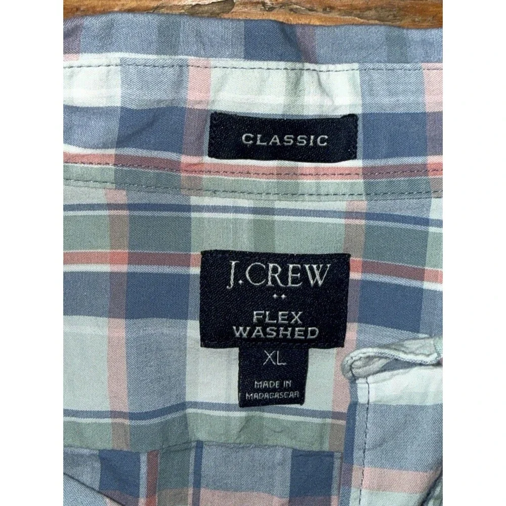 J. Crew Mens XL Classic Fit Plaid Long Sleeve Button Down Shirt